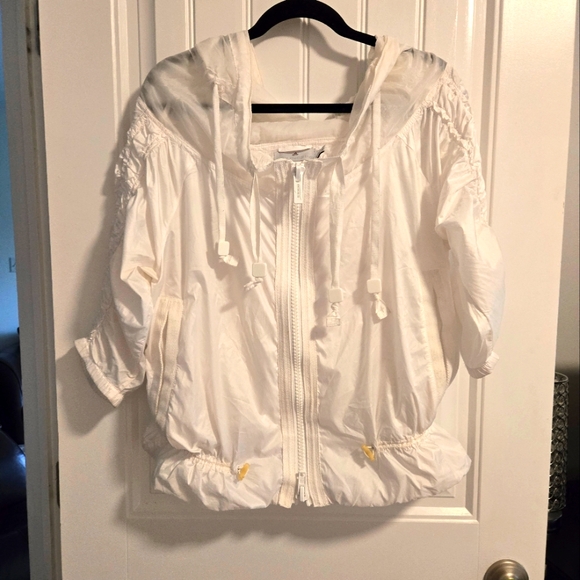 Adidas x Stella McCartney White Jacket With Ruffle Sleeves. - Picture 1 of 7